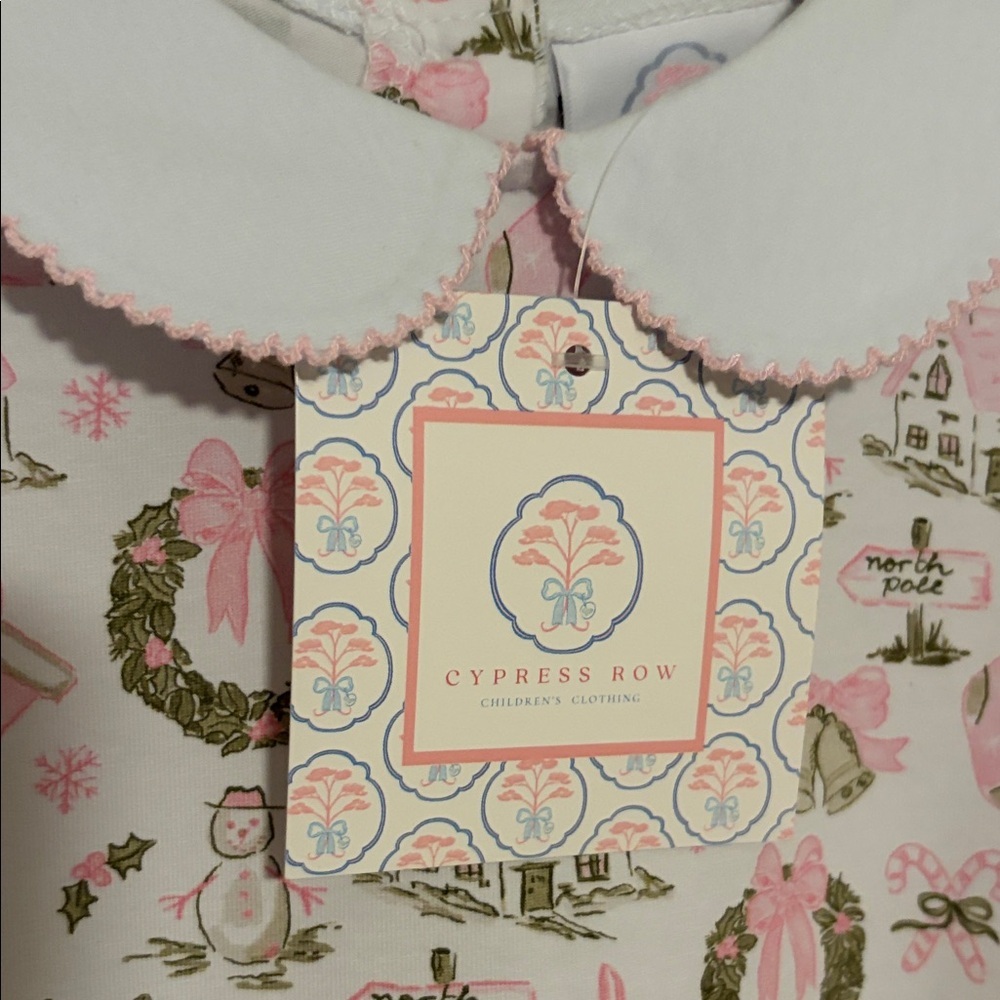 Charming Pink Patterned Kids Dress - Picture 3 of 3